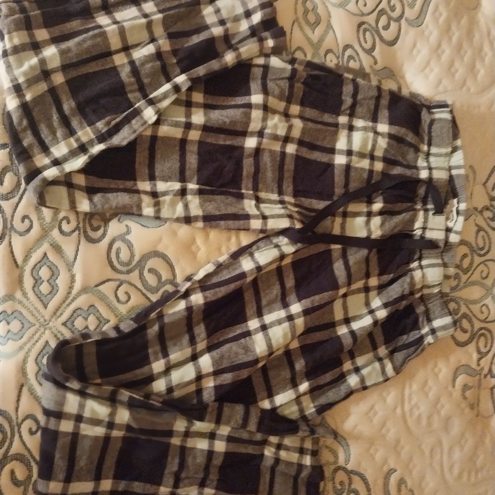 Sonoma Blue and White Plaid Pajama Pants